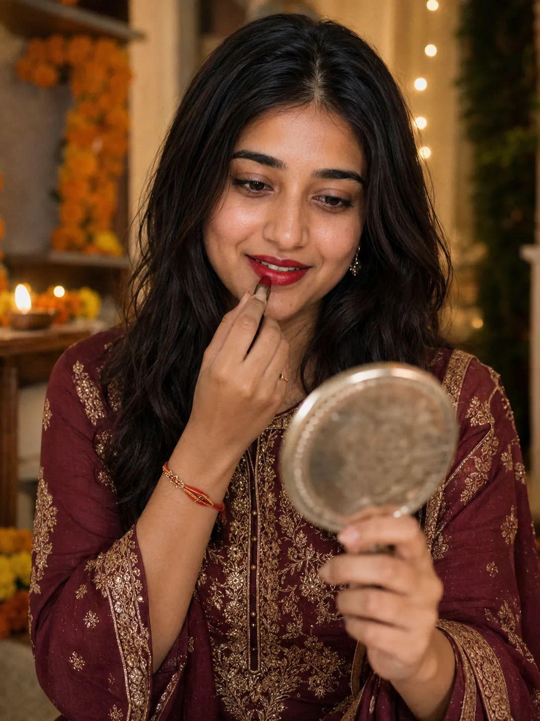 Rakhi festive makeup look